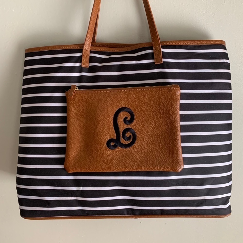 Marley Lilly monogram tote removable purse